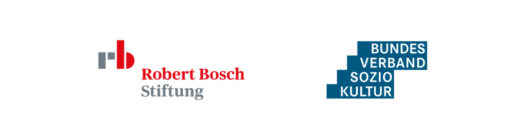 Logo Robert Bosch Stiftung und Logo Bundesverbands Soziokultur